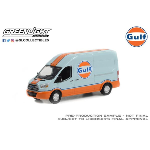 画像2: GREEN LiGHT EXCLUSIVE 1/64 2019 Ford Transit LWB High Roof - Gulf Oil (2)