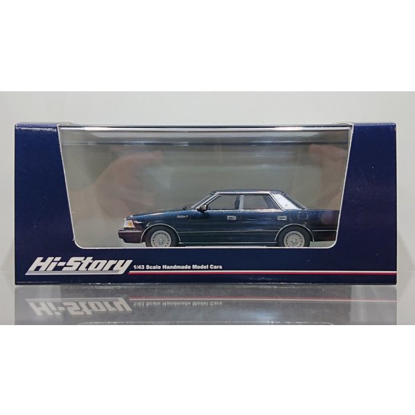 画像1: Hi Story 1/43 Toyota CROWN 4Door Hardtop Royal Saloon G (1986) Dark Blue Metallic (1)