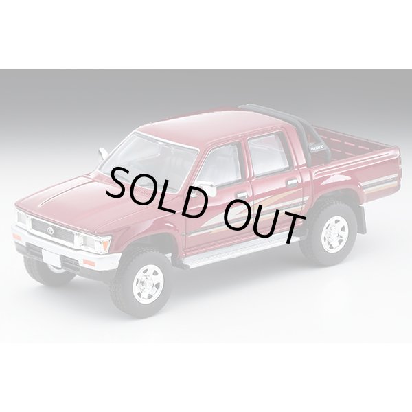 画像1: TOMYTEC 1/64 Limited Vintage NEO Toyota Hilux 4WD Pickup Double Cab SSR (Red) '91 (1)