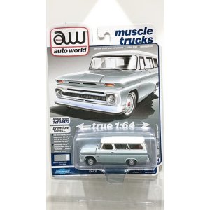 画像: auto world 1/64 1966 Chevy Suburban Gray / White Roof