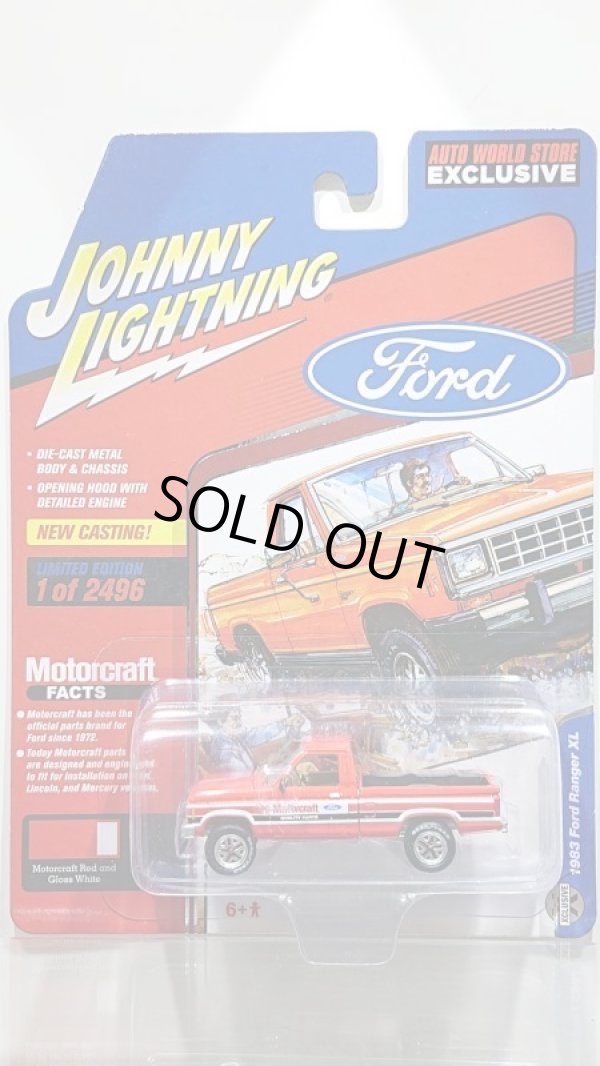画像1: JOHNNY LIGHTNING 1/64 1983 Ford Ranger XL Motorcraft Red / Gloss White (1)