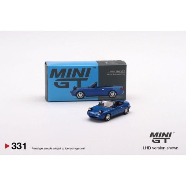 画像1: MINI GT 1/64 Mazda Miata MX-5 (NA) Mariner Blue Headlight Up (LHD) (1)