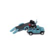 画像3: JOHNNY LIGHTNING 1/64 2004 Hummer H2 Ocean Blue & Open Trailer Ocean Blue (3)