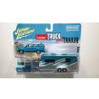 画像1: JOHNNY LIGHTNING 1/64 2005 Cadillac Escalade Blue & Camper Trailer Teal (1)