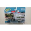 画像1: JOHNNY LIGHTNING 1/64 2004 Hummer H2 Moss Green & Open Trailer Moss Green (1)