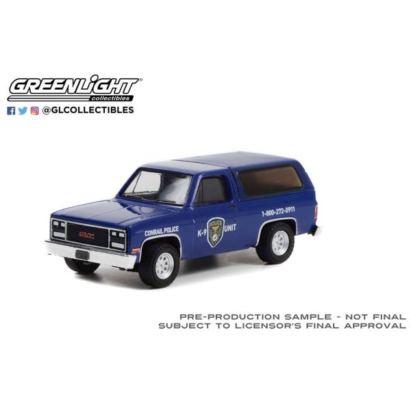 画像2: GREEN LiGHT EXCLUSIVE 1/64 1990 GMC Jimmy - Conrail (Consolidated Rail Corporation) Police K-9 Uni (2)