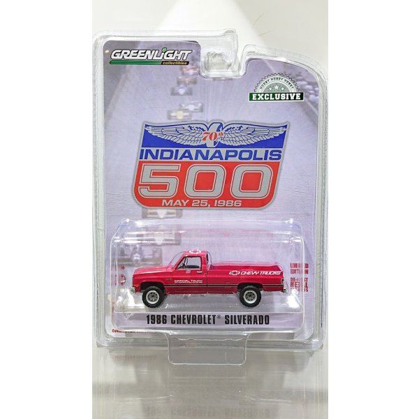 画像1: GREEN LiGHT EXCLUSIVE 1/64 1986 Chevrolet Silverado 70th Annual Indianapolis 500 Mile Race Official Truck - Red (1)