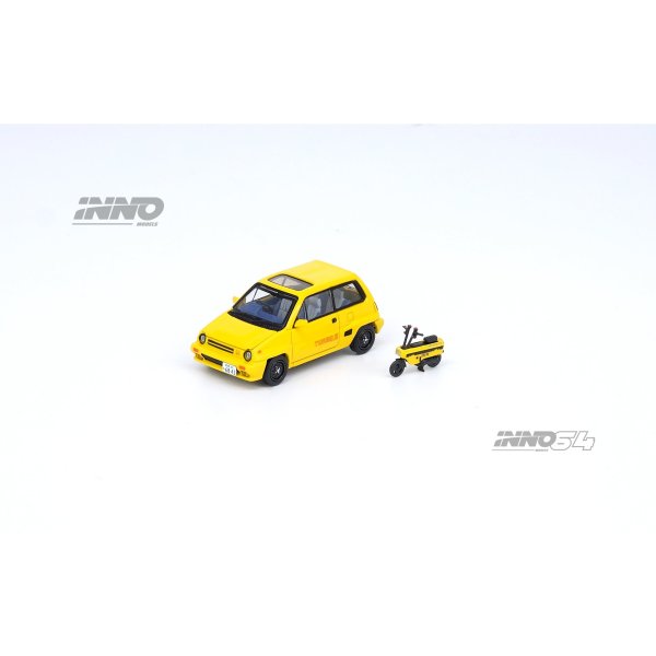 画像4: INNO Models 1/64 Honda City Turbo II Yellow with MOTOCOMPO (4)
