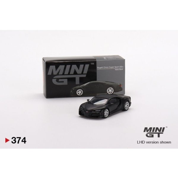 画像1: MINI GT 1/64 Bugatti Chiron Supersport 300+ Matte Black (LHD) (1)