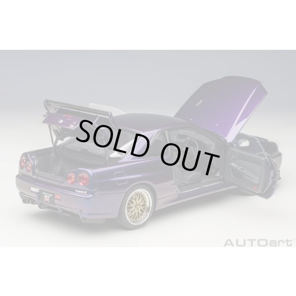 画像15: AUTOart 1/18 Nissan Skyline GT-R (R34) V-Spec II with BBS LM wheels (Midnight Purple III) (15)