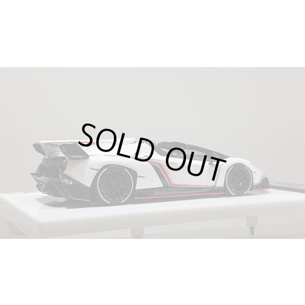 画像7: EIDOLON 1/43 Lamborghini Veneno Roadster 2015 Matte White / Red Stripe Limited 80 pcs. (7)