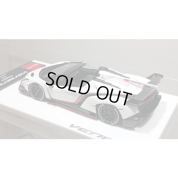 画像12: EIDOLON 1/43 Lamborghini Veneno Roadster 2015 Matte White / Red Stripe Limited 80 pcs. (12)