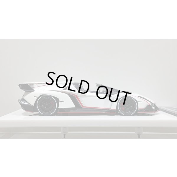 画像6: EIDOLON 1/43 Lamborghini Veneno Roadster 2015 Matte White / Red Stripe Limited 80 pcs. (6)