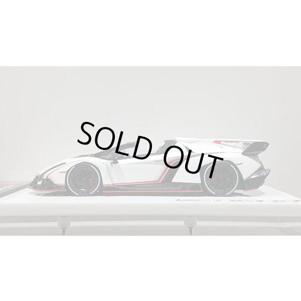 画像2: EIDOLON 1/43 Lamborghini Veneno Roadster 2015 Matte White / Red Stripe Limited 80 pcs. (2)