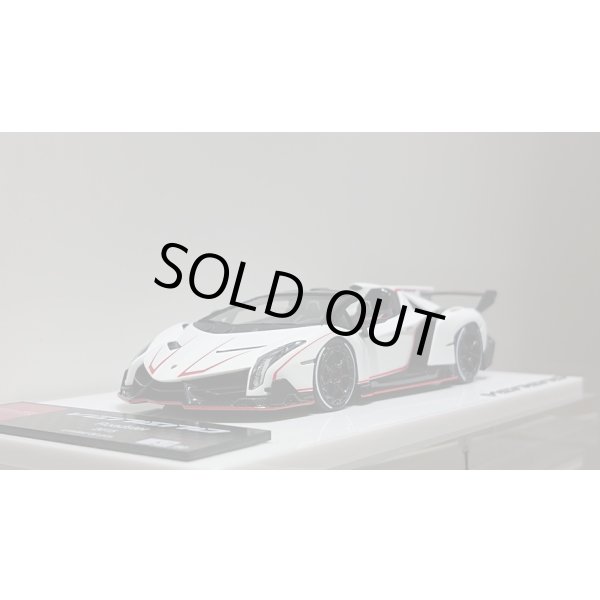 画像9: EIDOLON 1/43 Lamborghini Veneno Roadster 2015 Matte White / Red Stripe Limited 80 pcs. (9)
