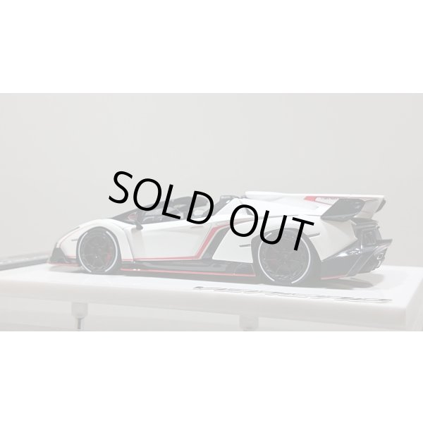 画像3: EIDOLON 1/43 Lamborghini Veneno Roadster 2015 Matte White / Red Stripe Limited 80 pcs. (3)