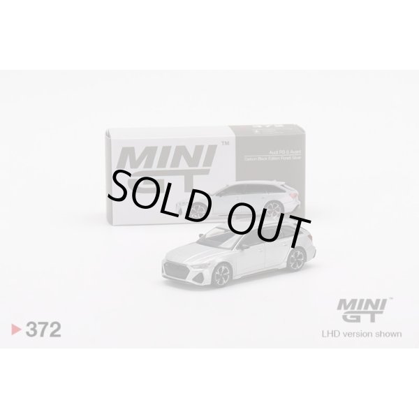 画像1: MINI GT 1/64 Audi RS 6 Avant Carbon Black Edition Floret Silver (LHD) (1)