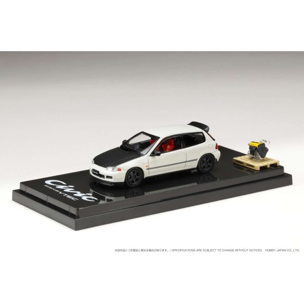 画像3: Hobby JAPAN 1/64 Honda CIVIC Type R (EK9) /Custom Version with Engine Display Model Championship White (3)