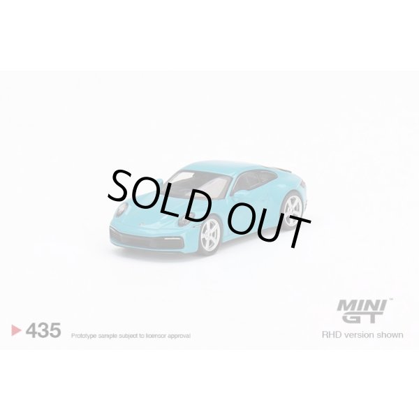 画像1: MINI GT 1/64 Porsche 911 (992) Carrera S Miami Blue (RHD) (1)