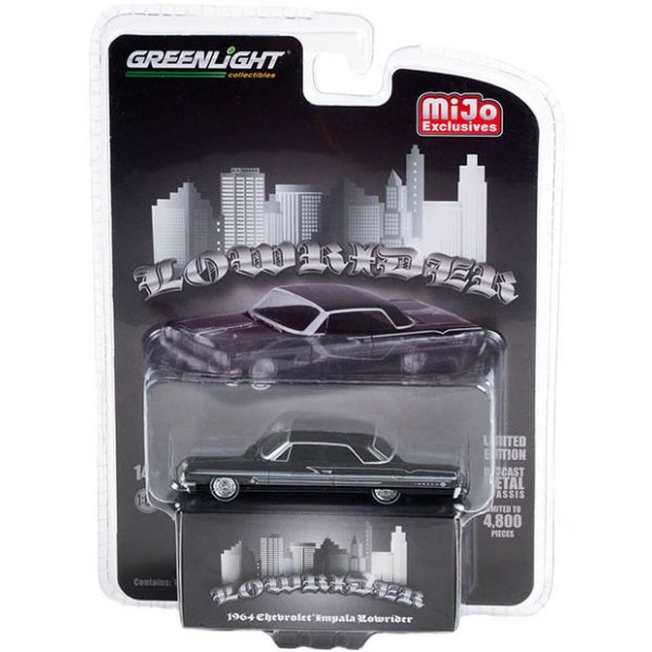 画像1: GREEN Light 1/64 1964 Chevrolet Impala Lowrider Black 北米限定 (1)