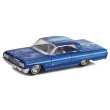 画像2: GREEN Light 1/64 1964 Chevrolet Impala Lowrider Blue 北米限定 (2)
