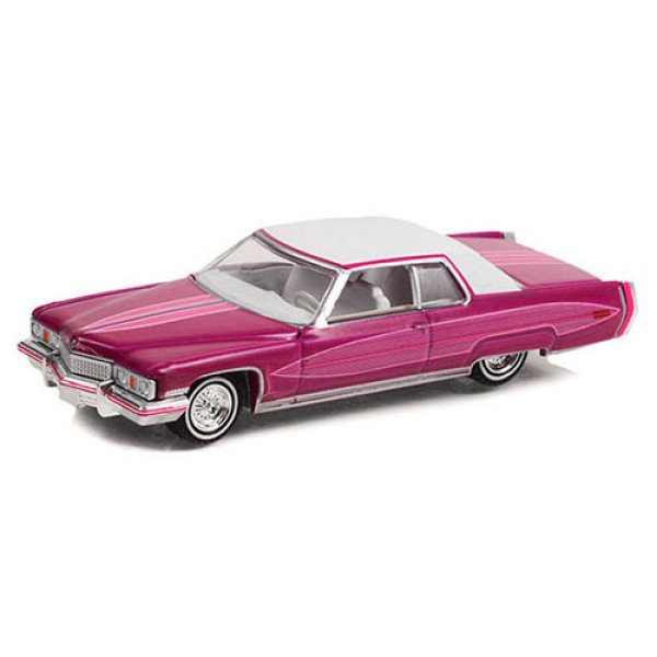 画像2: GREEN Light 1/64 1973 Cadillac Devil Lowrider Pink / White 北米限定 (2)