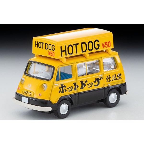画像1: TOMYTEC 1/64 Limited Vintage Subaru Sambar Light Van Hot Dog Shop (Yellow/Black) with Figure (1)