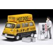 画像9: TOMYTEC 1/64 Limited Vintage Subaru Sambar Light Van Hot Dog Shop (Yellow/Black) with Figure (9)