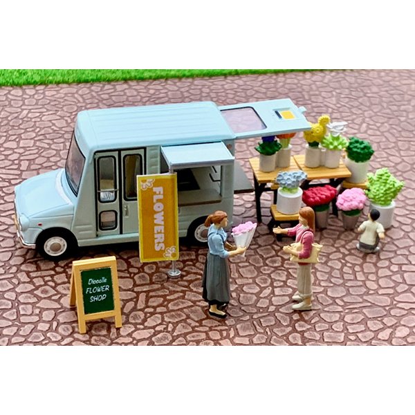 画像2: TOMYTEC 1/64 Diorama Collection 64 # Car Snap 17a Flower Shop (2)