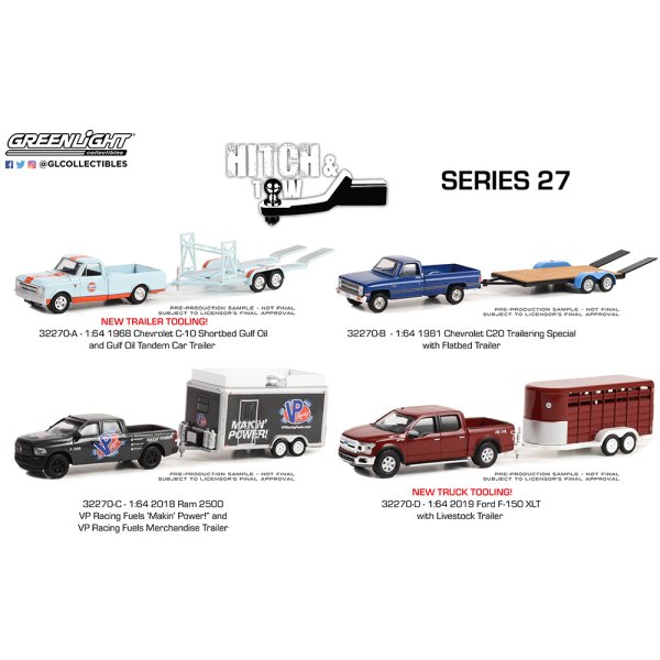 画像1: GREEN Light 1/64 Hitch & Tow Series 27 (1)