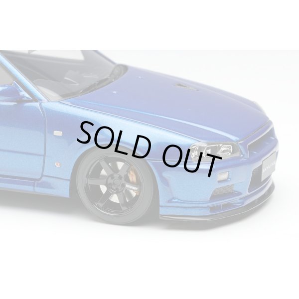 画像6: EIDOLON 1/43 Nissan Skyline GT-R (BNR34) V-spec II Nur 2002 (TE37 Wheel) Bayside Blue (6)