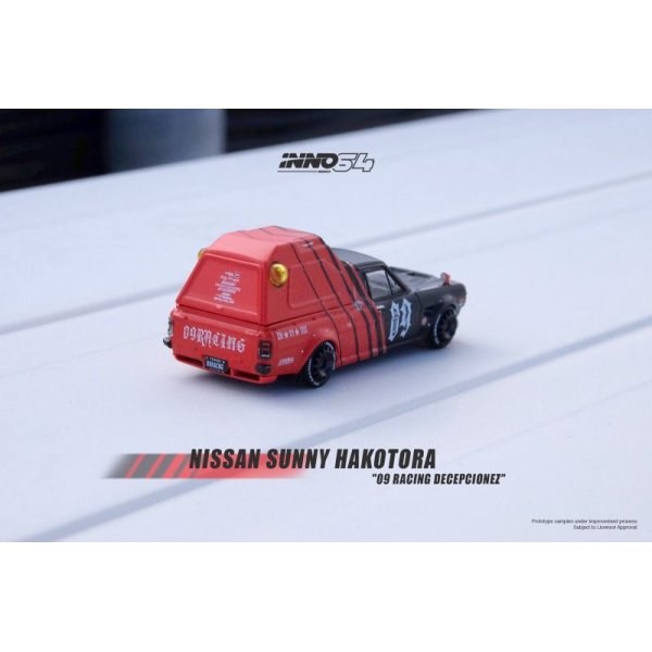 画像3: INNO Models 1/64 Nissan Sunny Truck HAKOTORA "09 RACING" DECEPCIONEZ Exclusive Package キーチェーン付 (3)