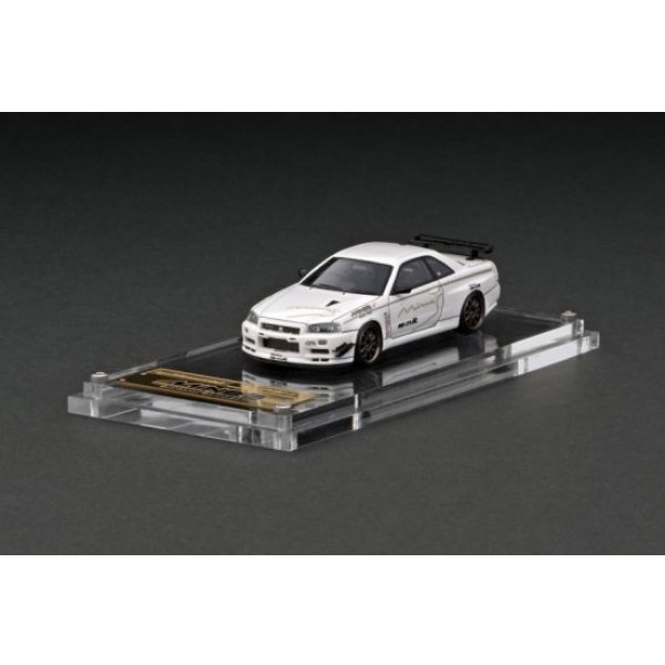 画像1: ignition model 1/64 Nissan Skyline GT-R Mine`s (R34) White (1)