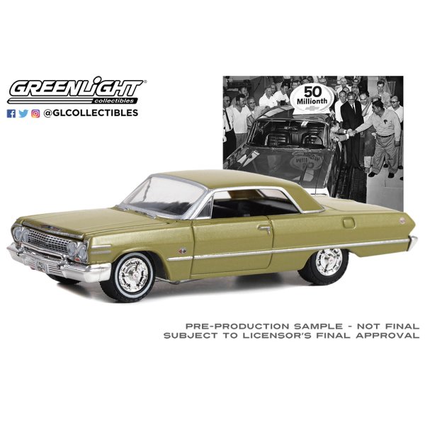 画像2: GREEN LiGHT EXCLUSIVE 1/64 1963 Chevy Impala SS - 50 Millionth Chevrolet - Special Gold Paint (2)