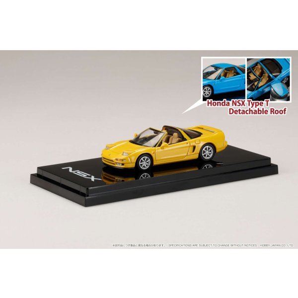 画像2: Hobby JAPAN 1/64 Honda NSX Type T Indy Yellow Pearl 脱着式ルーフ付 (2)