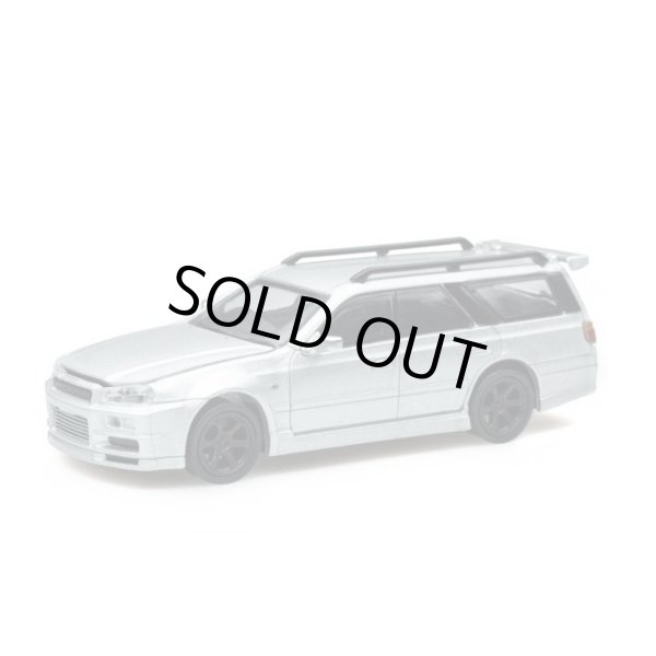 画像1: POP RACE 1/64 Nissan Stagea Silver (1)