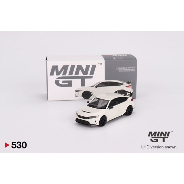 画像1: MINI GT 1/64 Honda Civic Type R 2023 Championship White (RHD) (1)