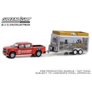 画像: GREEN LiGHT 1/64 Hitch & Tow - 2023 Chevrolet Silverado and Indianapolis Motor Speedway Trailer