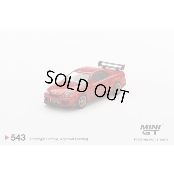 画像1: MINI GT 1/64 Nissan GT-R (R34) Tommykaira R-z Red (RHD) (1)