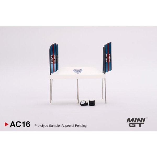 画像1: MINI GT 1/64 Paddock Service Tent Set - Martini Racing (1)