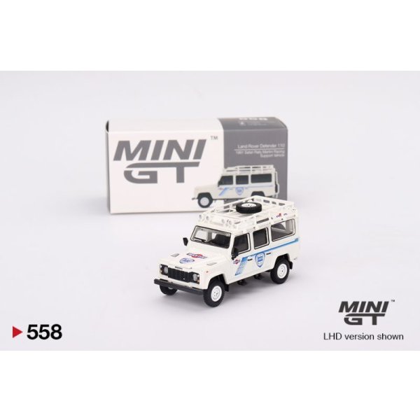 画像1: MINI GT 1/64 Land Rover Defender 110 1991 Safari Rally Martini Racing Support Vehicle (LHD) (1)