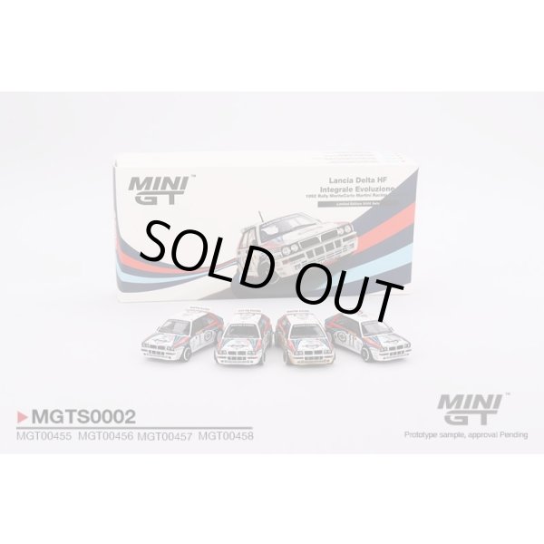 画像1: MINI GT 1/64 Lancia Delta HF Integrale Evoluzione 1992 Rally MonteCarlo Martini Racing (LHD) 4 Cars Set (1)