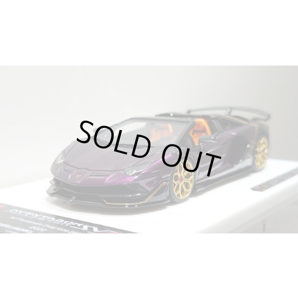 画像9: EIDOLON 1/43 Lamborghini Aventador SVJ Roadster 2020 2 tone paint Alba Cielo / Metallic Black Limited 35 pcs. (9)