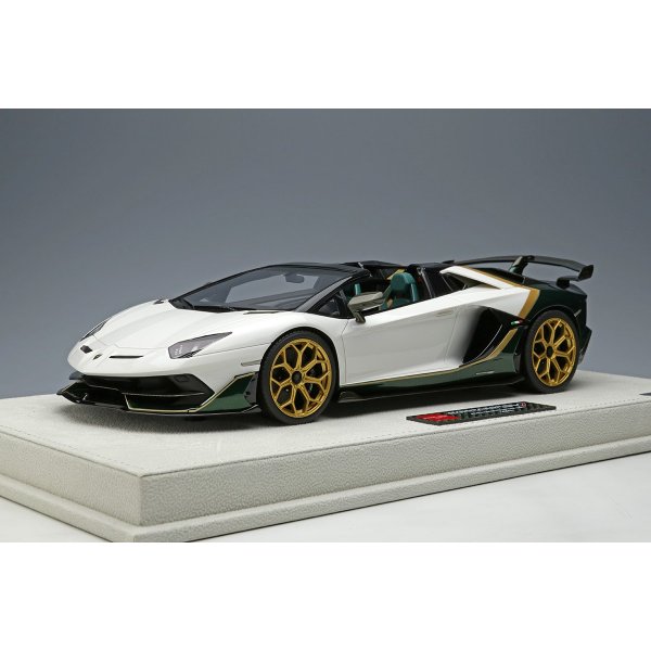 画像2: EIDOLON 1/18 Lamborghini Aventador SVJ Roadster 2020 Ad Personam 2 tone paint Pearl White / Verde Hydra Limited 100 pcs. (2)
