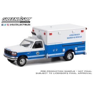 画像: GREEN LiGHT EXCLUSIVE 1/64 First Responders 1993 Ford F-350 Ambulance Long Beach Search & Rescue, Long Beach, California