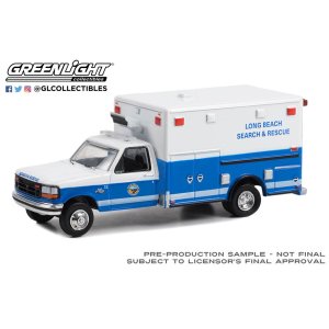 画像: GREEN LiGHT EXCLUSIVE 1/64 First Responders 1993 Ford F-350 Ambulance Long Beach Search & Rescue, Long Beach, California