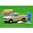 画像1: TOMYTEC 1/64 Limited Vintage Datsun 1300 Truck (Light Brown) フィギュア付 (1)