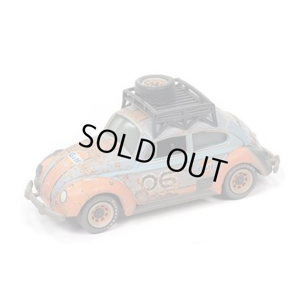 画像3: JOHNNY LIGHTNING 1/64 1970 Volkswagen Beetle Gulf Blue/Orange (Weathering Paint) with Roof Rack (3)