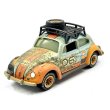 画像1: JOHNNY LIGHTNING 1/64 1970 Volkswagen Beetle Gulf Blue/Orange (Weathering Paint) with Roof Rack (1)