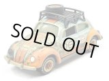 画像: JOHNNY LIGHTNING 1/64 1970 Volkswagen Beetle Gulf Blue/Orange (Weathering Paint) with Roof Rack